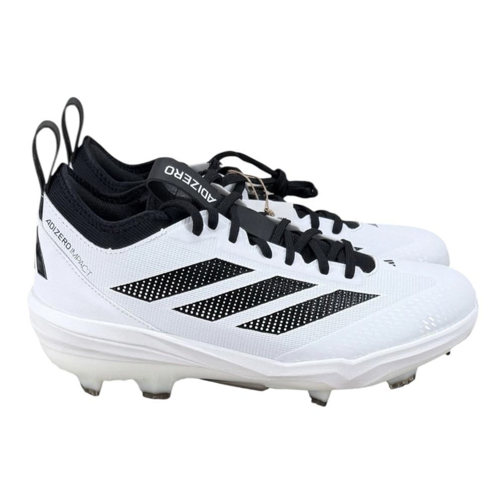 adidas Adizero Impact TPU Baseball Cleats White Black Men's Size 10 JH6738 NEW